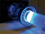 Demonstrator zum Nanopur-Hybridsystem aus Mikrosieb und LED-Entkeimung