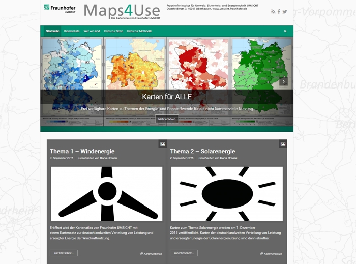 Maps4Use: Kartenatlas zu Themen der Energie- und Rohstoffwende.