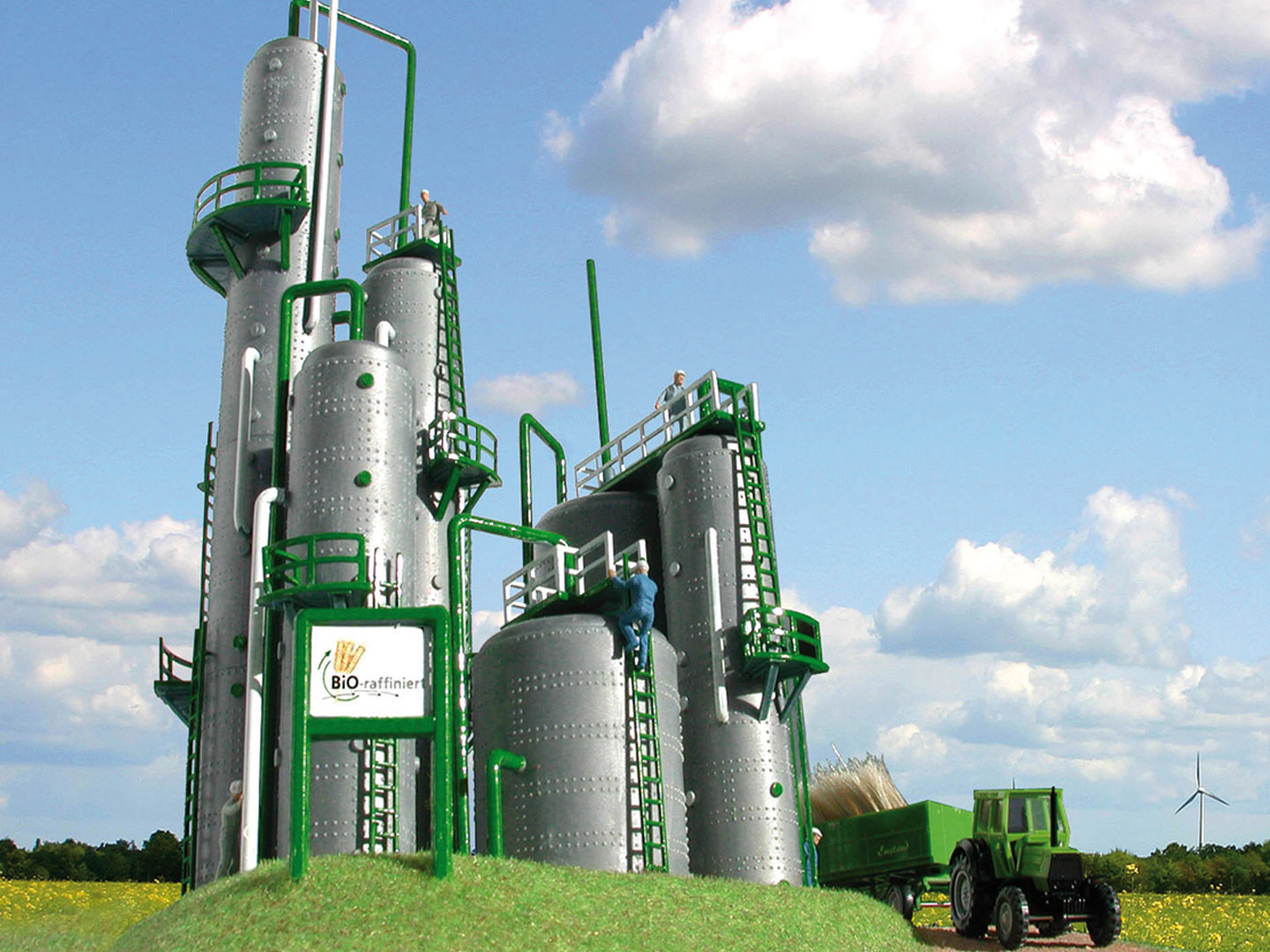 Bioraffinerie: Pflanzliche Biomasse in ihre Bestandteile zerlegen und möglichst vollständig nutzten.