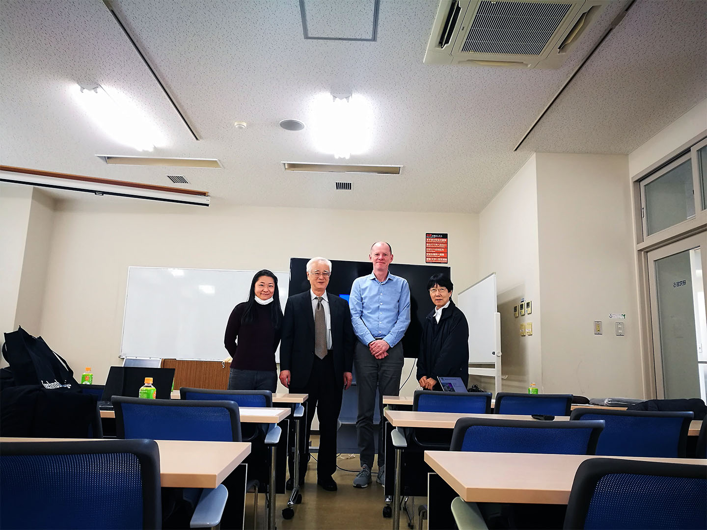 Von links: Prof. Na Lu (Chiba University), Prof. T. Kozai (JPFA), Volkmar Keuter (Fraunhofer UMSICHT), Prof. M. Takagaki (Chiba University). 