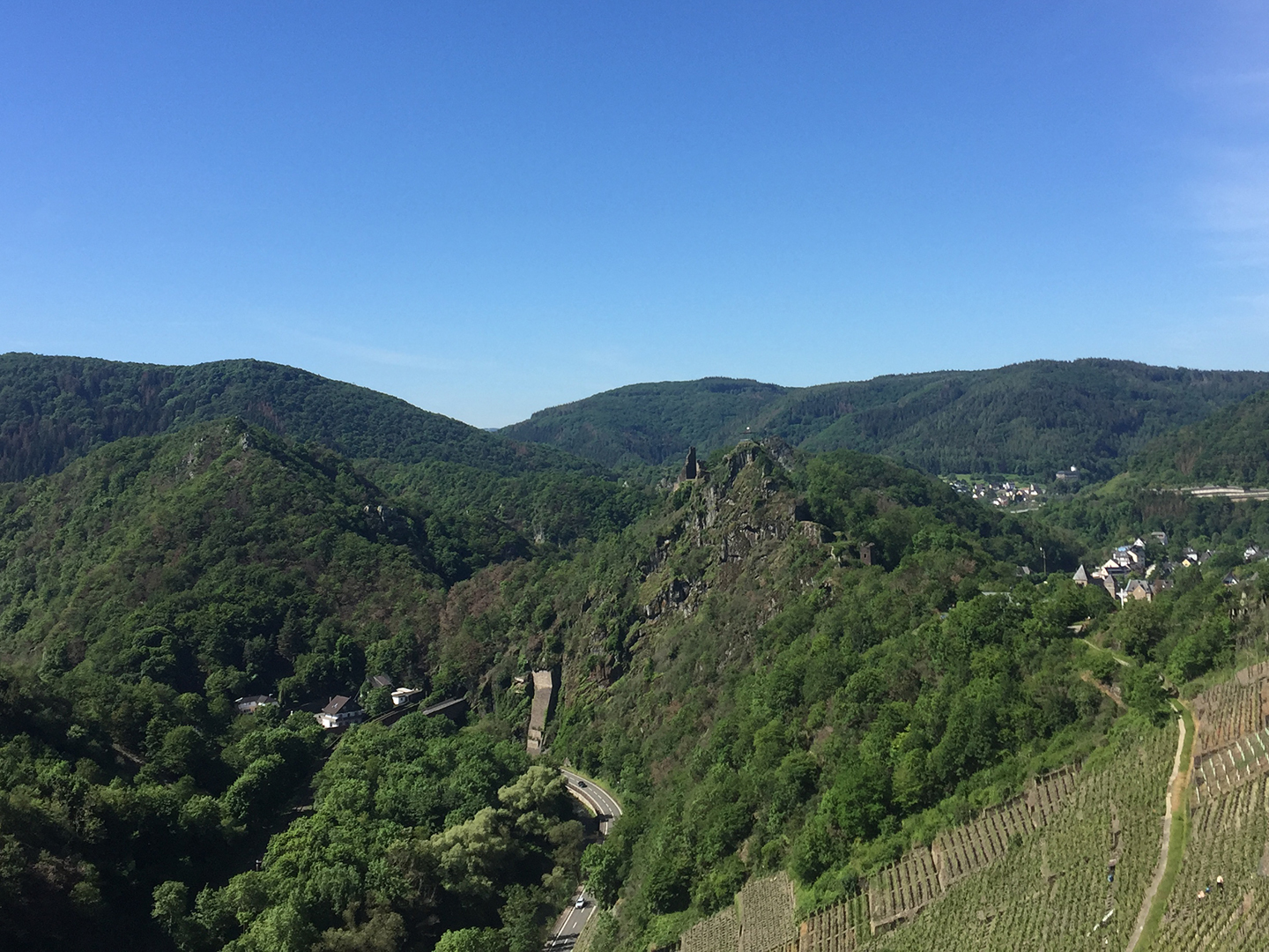 Blick auf das Ahrtal bei Altenahr.