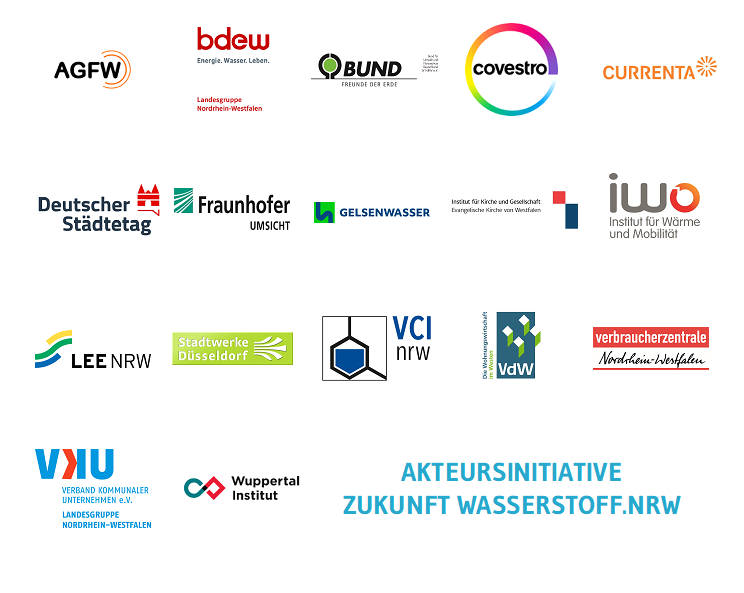 Mitglieder der Akteursinitiative Zukunft Wasserstoff.NRW Mitglieder der Akteursinitiative Zukunft Wasserstoff.NRW
