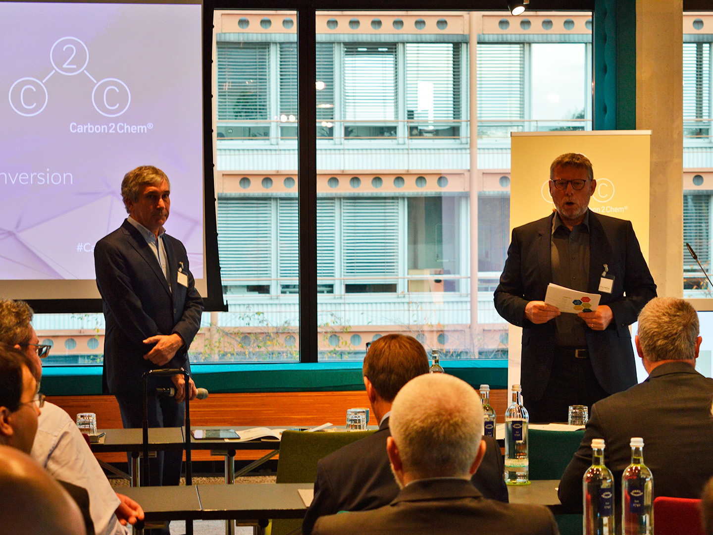 Carbon2Chem Konferenz 2022 – Dr. Markus Oles und Prof. Dr. Görge Deerberg Dr. Markus Oles und Prof. Dr. Görge Deerberg